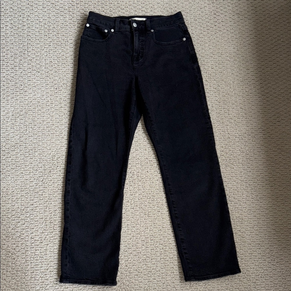 Madewell Women's Petite 90s Straight Black Jeans